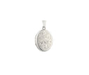 Hand Engraved Oval Silver Floral Locket