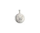 Hand Engraved Round Silver Floral Locket