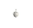 Hand Engraved Heart Silver Scroll Locket